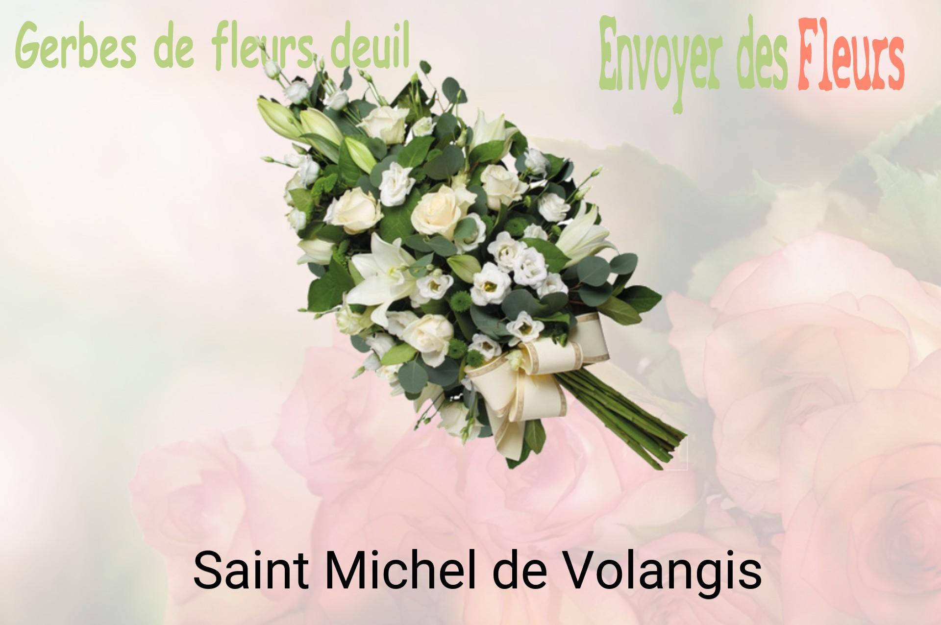 Gerbe de fleurs de deuil livrée à Saint-Michel-de-Volangis